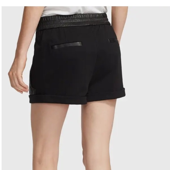 Helmut Lang Leather Panel Shorts - Picture 2 of 8